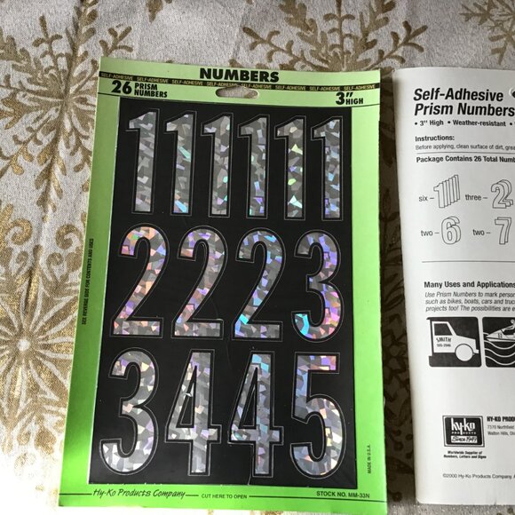 HY-KO Products Self-Adhesive Prism Numbers - Self-Stick 26 Letters - MM-33N - Picture 3 of 5